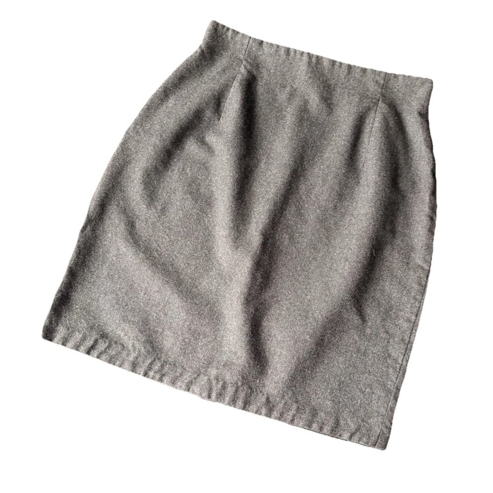 Vintage Burberrys London Gray Wool Pencil Skirt | Classic Tailored | Small Fit - Picture 2 of 9